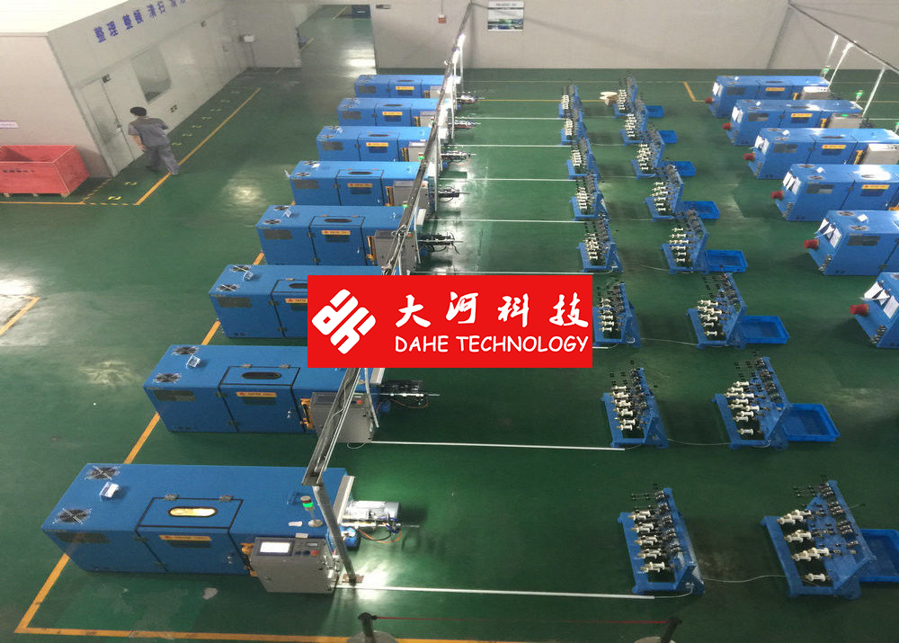 Sky Blue Copper Wire Twisting Machine , Touch Screen Operation